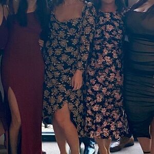 Fall Floral Midi Dress